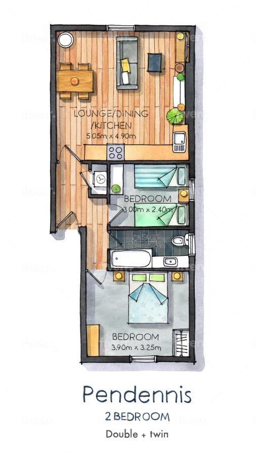 Pendennis - Bright Victorian Flat, Sea Views & Close To Beach Falmouth Esterno foto