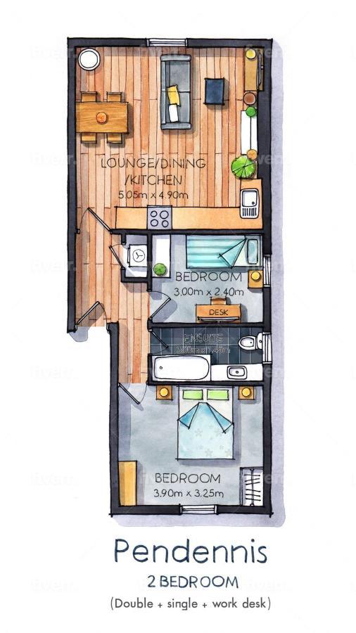Pendennis - Bright Victorian Flat, Sea Views & Close To Beach Falmouth Esterno foto
